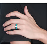 Blue Stone Carbide Ring