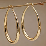 Geometric Oval Earrings