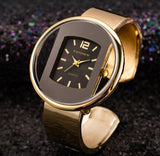 New Luxury Gold Silver Dial Ladies Quartz Watch