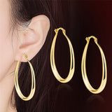 Geometric Oval Earrings