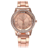 Rose Gold Luxury Rhinestone Quartz Ladies Watch