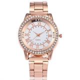 Rose Gold Luxury Rhinestone Quartz Ladies Watch