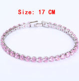 Cubic Zirconia Tennis Iced Out Chain Crystal Bracelet