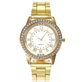 Rose Gold Luxury Rhinestone Quartz Ladies Watch