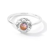 Stainless Steel Vintage Golden Lotus Moon Sun Opal Ring