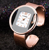 New Luxury Gold Silver Dial Ladies Quartz Watch