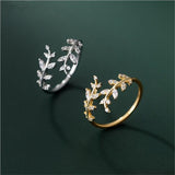 Leaf Shape Copper Plated Ring