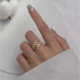 Leaf Shape Copper Plated Ring