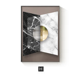 Abstract Geometric Canvas Painting Wall Poster
