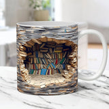 3D Bookshelf Mug Creative Ceramic Coffee Mug