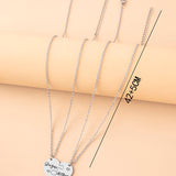 2pcs Love Daughter Mother Puzzle Heart Pendant Necklace