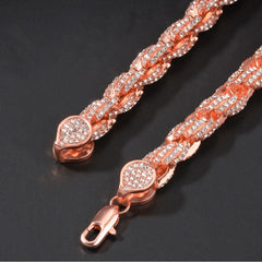 Hiphop Unisex Rhinestones Rope Chain Bracelet
