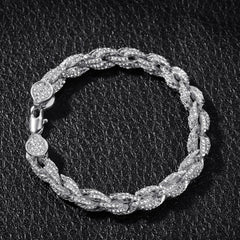 Hiphop Unisex Rhinestones Rope Chain Bracelet