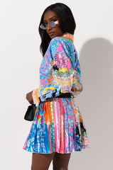 Women African Print Elastic Rock Style Skirts