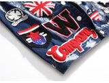 Men's Flag Letters Patch Design Jacket