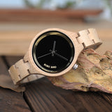 LOGO Wooden Band Exquisite Quartz Watches