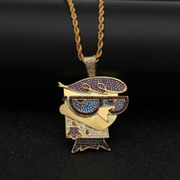 Mr. Bird With Cool Glasses Pendant Necklace