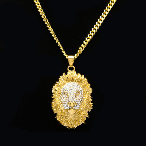 Lion Face Pendant Necklace