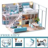 DIY Wooden Doll Houses Miniature Furniture Kit Toys