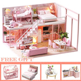 DIY Wooden Doll Houses Miniature Furniture Kit Toys