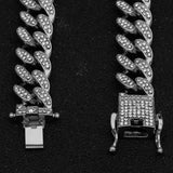 Hip Hop Cuban Link Chain Necklace & Bracelet Set