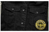 Men's trendy wings embroidery jean jacket