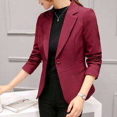 Lady Office Work Suit Pockets Jackets