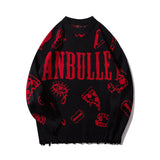Hip Hop Loose Letter Printed Sweater