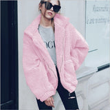 Korean Style Plus Size Women Teddy Casual Jacket