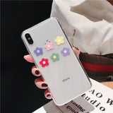 Floral Love Heart Transparent Silicon Phone Cases