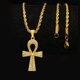 Vintage Egyptian Full Bling Rhinestones Necklace