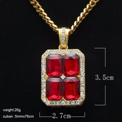 Hip Hop Geometric Petal Shape Necklace