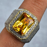 Crystal Zircon Stone Engagement Ring