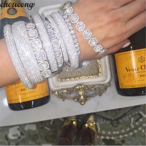 5A Zircon Filled Party Wedding Bangles