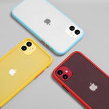 Luxury Contrast Color Frame Matte Hard PC Protective Phone Case