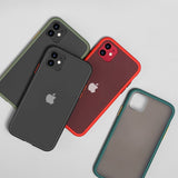 Luxury Contrast Color Frame Matte Hard PC Protective Phone Case