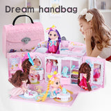 Diy Doll House Handbag Furniture Miniature Toys