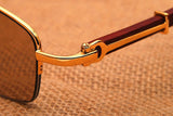 Real Wood Frame+crystal Stone Unisex Sunglasses