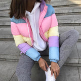 Women's Fresh Rainbow Contrast Jacket