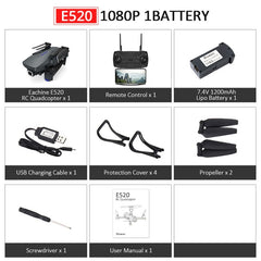 Quadcopter With 4K/1080P HD Wide Angle Camera Foldable RC Drone