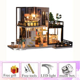 Diy Big Wooden Doll Houses Kitchen Miniature Villa