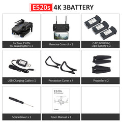 Quadcopter With 4K/1080P HD Wide Angle Camera Foldable RC Drone
