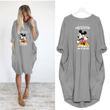 5XL Large Women's Mouse Printed Dress