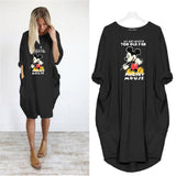 5XL Large Women's Mouse Printed Dress