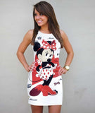 5XL Large Women's Mouse Printed Dress