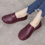 Genuine Leather Loafers Women Casual Shoes