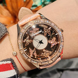 Butterfly Crystal Rotatable Women Watches