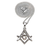 Hiphop Initial Masonic Symbol Compass Necklace
