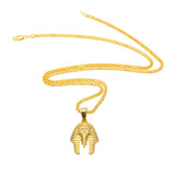 Vintage Egyptian Pharaoh Head Pendant Necklace