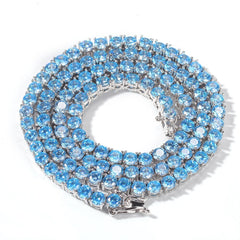 Copper Baby Blue Hip Hop 4mm Necklaces